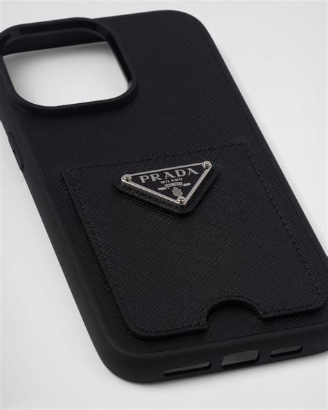 prada etui iphone|Saffiano leather cover for iPhone 15 Pro .